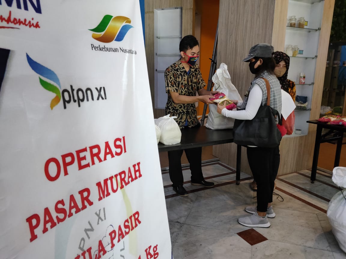 PTPN XI Siapkan 1 Ton Gula Di Pasar Murah Bagi Media Surabaya,